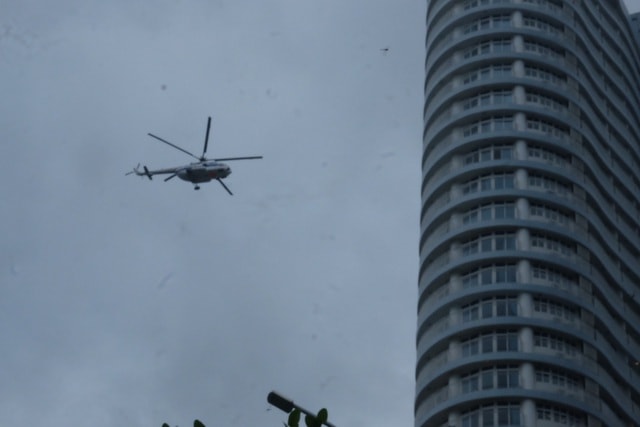 Trực thăng tham gia diễn tập phòng cháy chữa cháy ở Đà Nẵng - 3