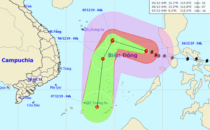 Bão Kammuri đã vào Biển Đông, khả năng chuyển ngoặt hướng di chuyển - Ảnh 1.