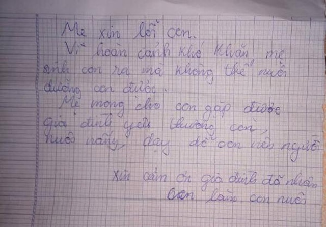 Bé trai sơ sinh bị bỏ trước nhà cặp vợ chồng hiếm muộn kèm thư xin lỗi của người mẹ  - 2