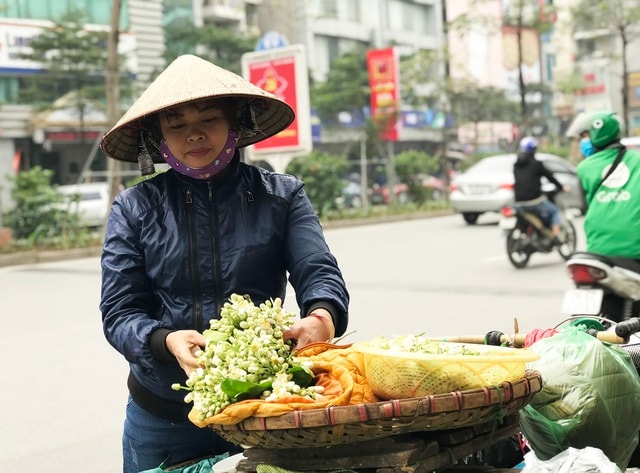 Hoa bưởi xuống phố, khách giành nhau từng chùm - 3