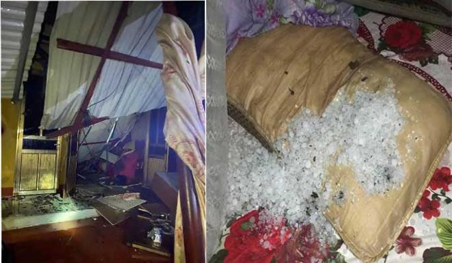 Mưa đá ở Yên Bái khiến 4 người bị thương, hơn 2.000 ngôi nhà tốc mái - 1