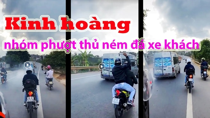 Clip nhóm phượt thủ rượt đuổi, ném đá xối xả vào xe khách trên Quốc lộ 20 - Ảnh 5.