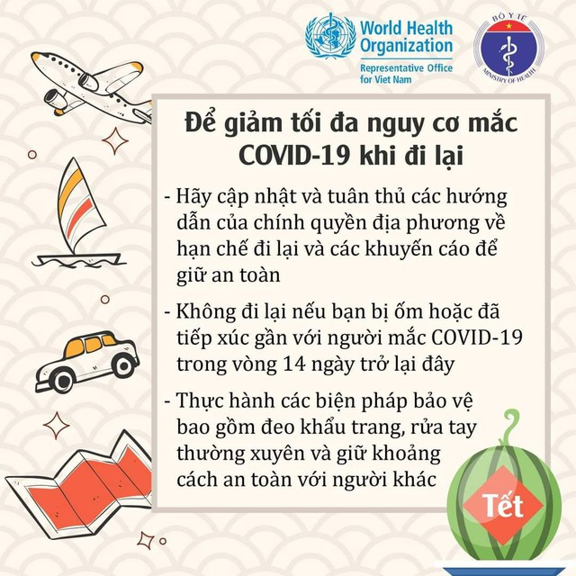 [Infographic] - Bộ Y tế và WHO tại Việt Nam khuyến cáo gì để đón Tết an toàn? - Ảnh 3.