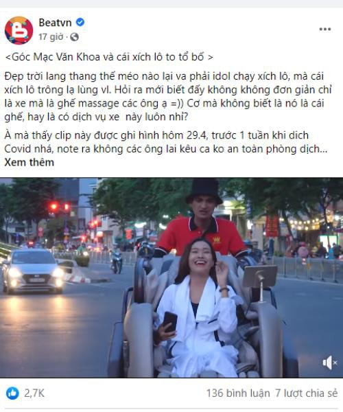 Sau ‘Lật Mặt’, Mạc Văn Khoa lên bờ đạp Xích Lô Mát Xa gây chú ý - Ảnh 2.