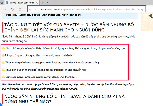 Những điểm đáng ngờ tại Công ty CP Sâm Bố Chính Savita Việt Nam - Ảnh 1.