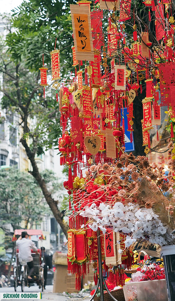 Phố Hàng Mã rực rỡ trong sắc màu truyền thống đón Tết Nguyên đán 2022 - Ảnh 5.