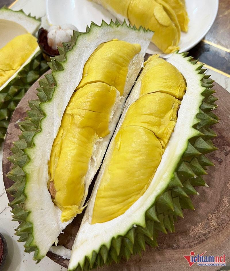 Khu vườn sầu riêng Musang King sai trĩu cành, chờ chín rụng bán 3 triệu/quả - Ảnh 1.