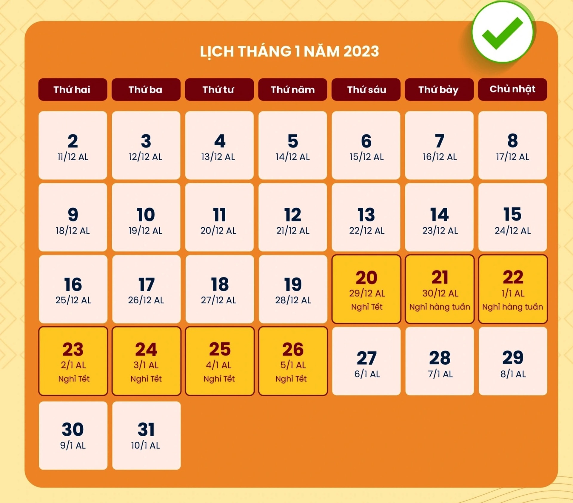 Chốt lịch nghỉ Tết Quý Mão 2023 và các ngày nghỉ lễ trong năm - Ảnh 1.