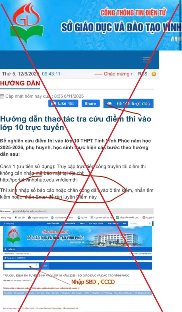 Cảnh báo tin giả khi tra cứu điểm thi lớp 10 THPT- Ảnh 1.