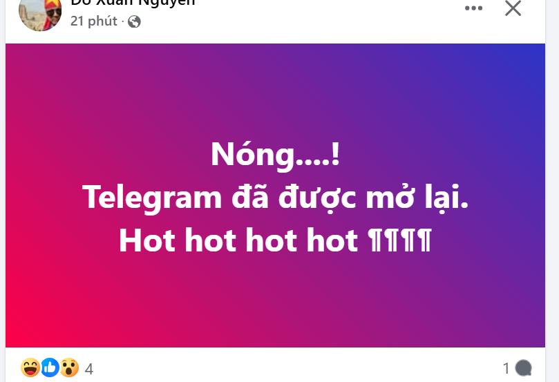 Telegram truy cập được trở lại ở Việt Nam- Ảnh 1.
