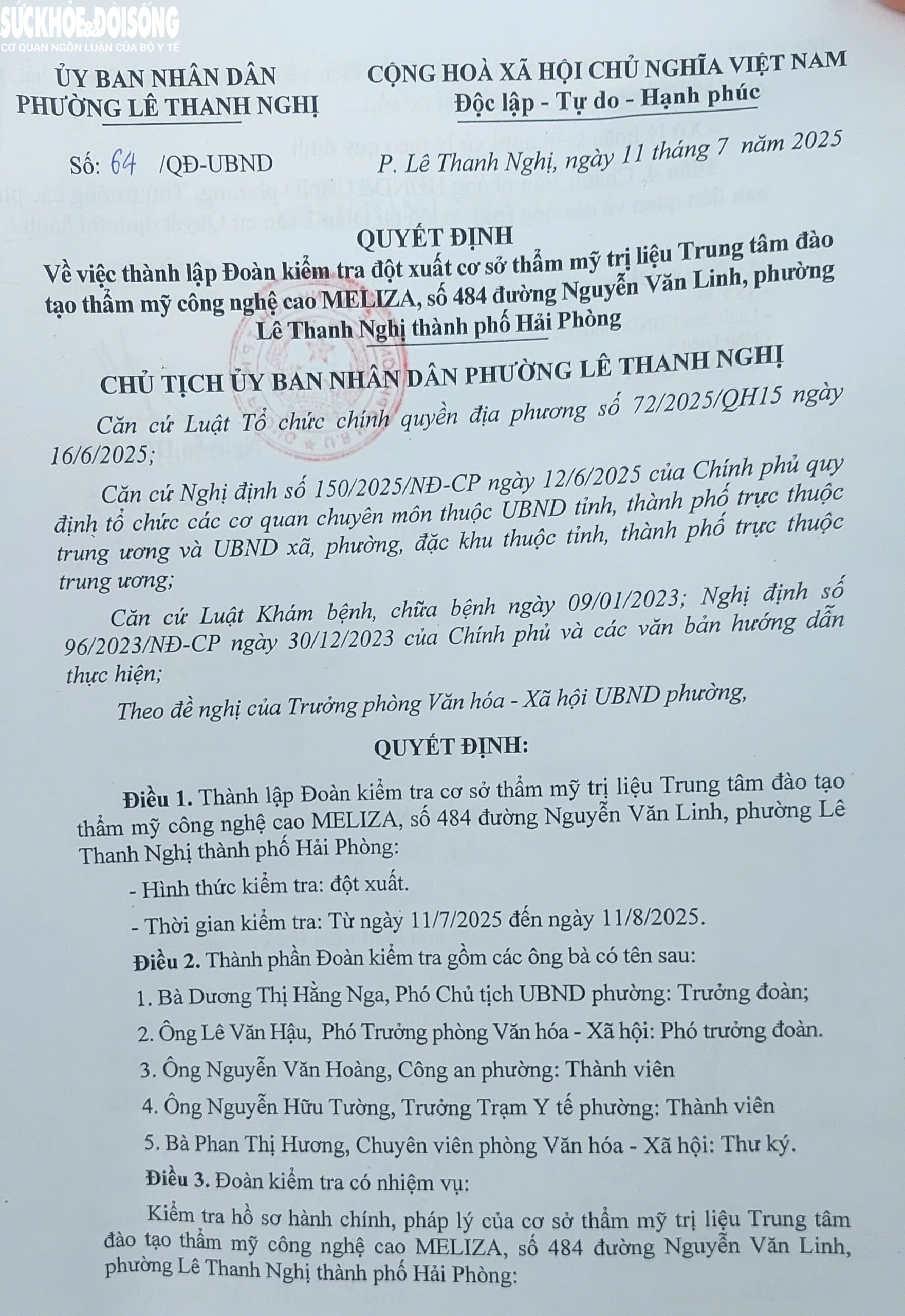 Vụ khách hàng nguy kịch sau trị liệu thẩm mỹ ở MELIZA spa: Cơ sở đã ngừng hoạt động hơn 1 năm- Ảnh 3.