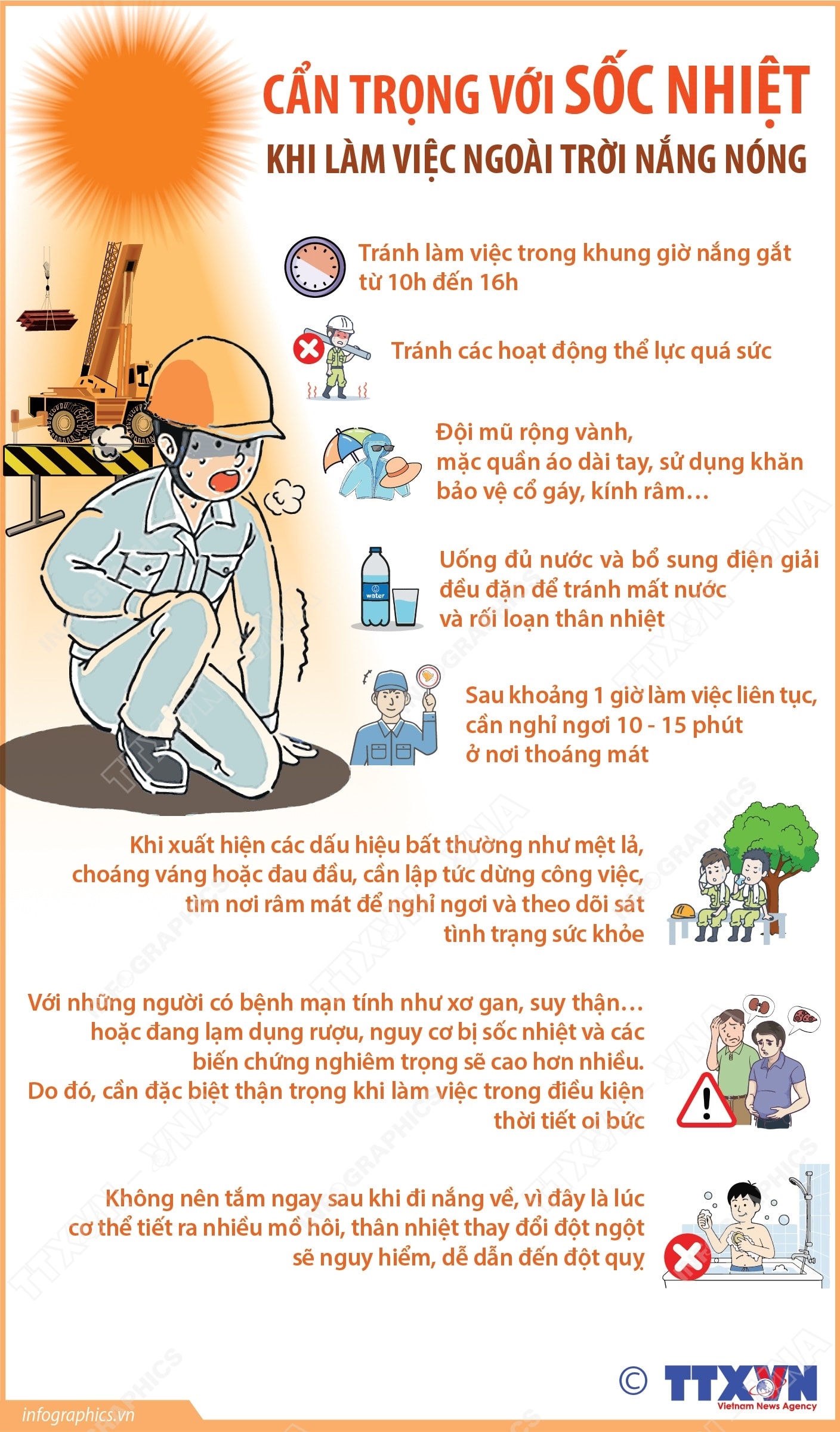 Cẩn trọng với sốc nhiệt khi làm việc ngoài trời nắng nóng- Ảnh 1.