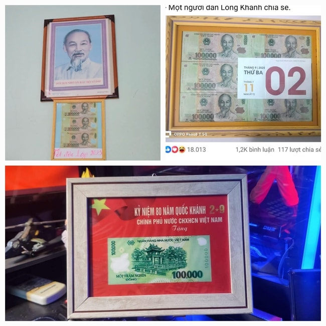 Nhiều người đóng khung 100 nghìn đồng quà 2/9 để lưu giữ như báu vật- Ảnh 2. Nhiều người đóng khung 100 nghìn đồng quà 2/9 để lưu giữ như báu vật- Ảnh 2.