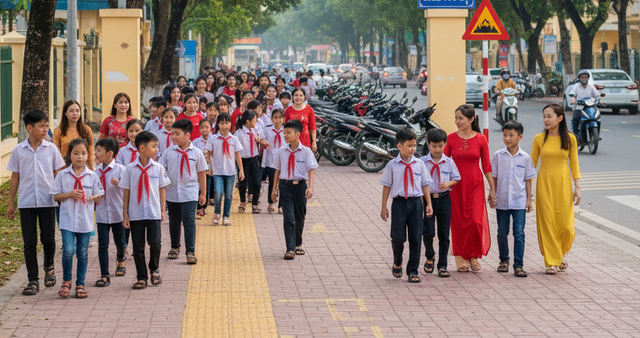 Tai nạn ở cổng trường: Nguy hiểm rình rập và các giải pháp cần làm ngay- Ảnh 1.