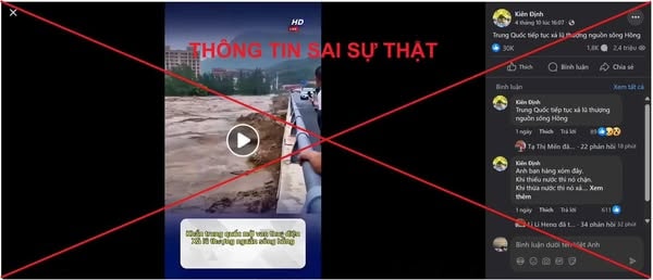 'Trung Quốc xả lũ' là thông tin sai sự thật- Ảnh 1. 'Trung Quốc xả lũ' là thông tin sai sự thật- Ảnh 1.