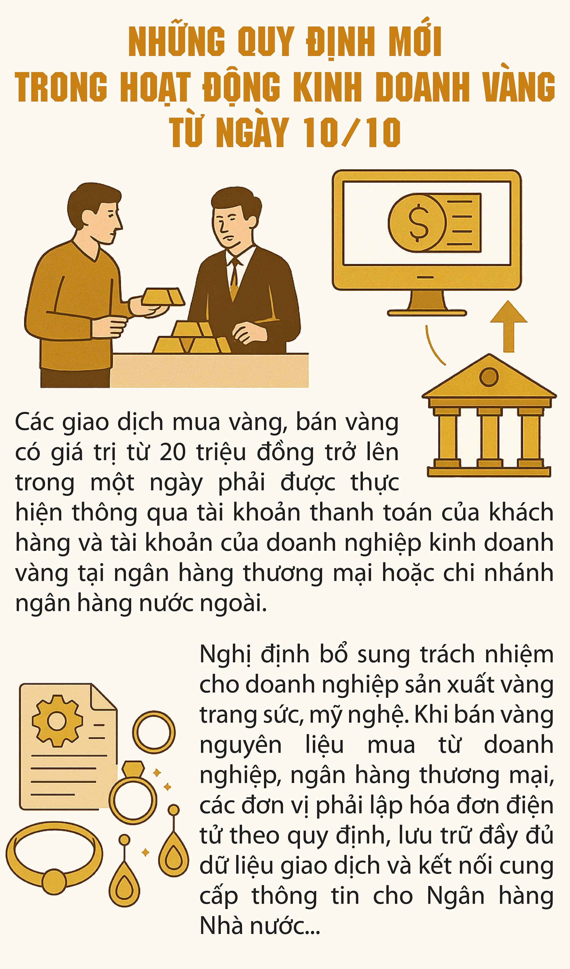 Quy định mới về giao dịch mua, bán vàng có hiệu lực từ 10/10- Ảnh 1.
