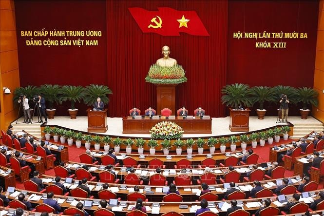 Thông cáo báo chí về ngày làm việc thứ hai Hội nghị Trung ương 13 khóa XIII- Ảnh 1. Thông cáo báo chí về ngày làm việc thứ hai Hội nghị Trung ương 13 khóa XIII- Ảnh 1.