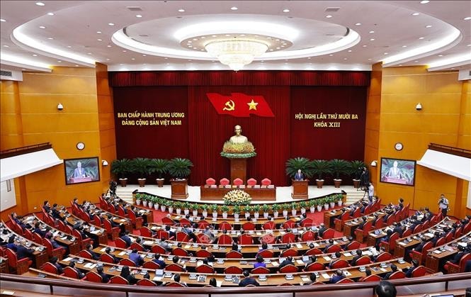 Bế mạc Hội nghị lần thứ 13 Ban Chấp hành Trung ương Đảng khóa XIII- Ảnh 3. Bế mạc Hội nghị lần thứ 13 Ban Chấp hành Trung ương Đảng khóa XIII- Ảnh 3.