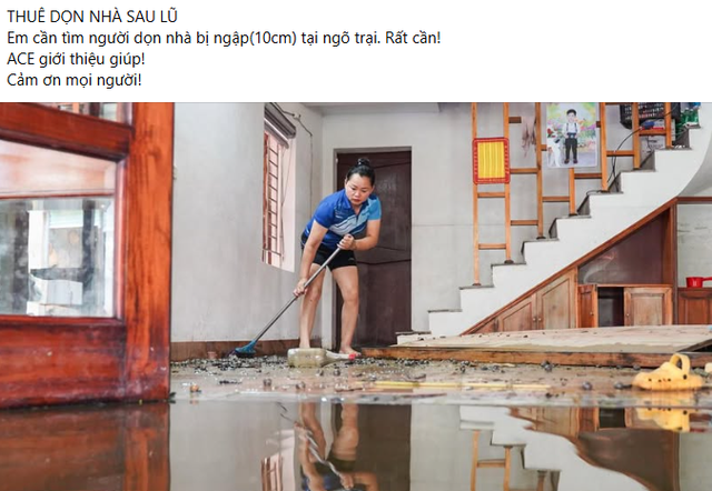 Sau ngập lụt, dịch vụ dọn nhà 'đắt khách'- Ảnh 1. Sau ngập lụt, dịch vụ dọn nhà 'đắt khách'- Ảnh 1.