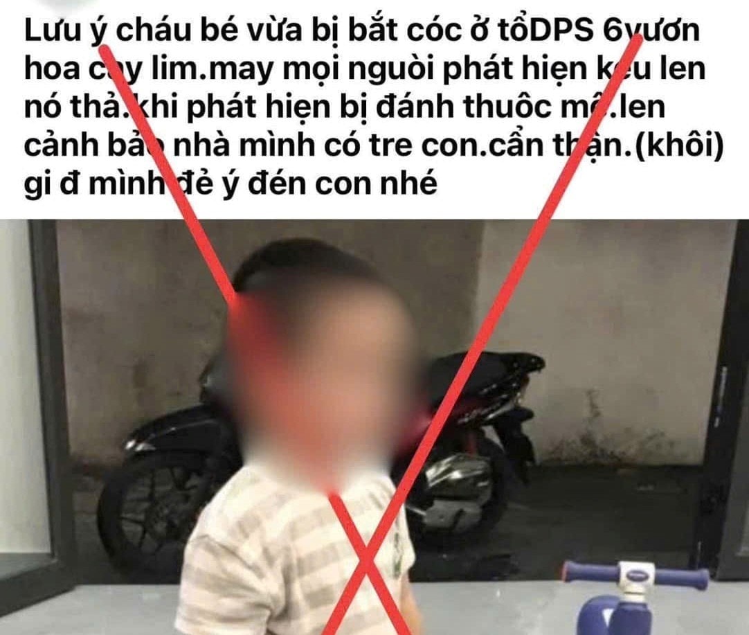 Đăng tin sai sự thật về vụ bắt cóc trẻ em, người đàn ông bị triệu tập- Ảnh 1. Đăng tin sai sự thật về vụ bắt cóc trẻ em, người đàn ông bị triệu tập- Ảnh 1.