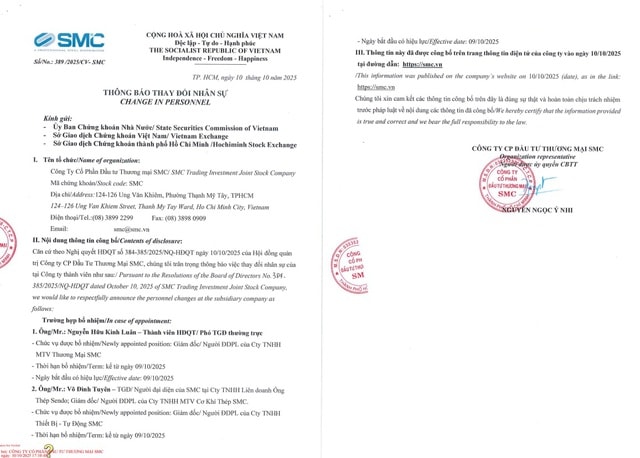 SMC 'thay máu' lãnh đạo công ty thành viên- Ảnh 2.