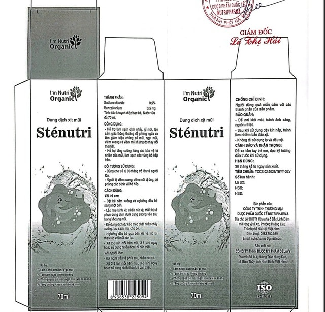 Thu hồi số công bố dung dịch xịt mũi Sténutri- Ảnh 1. Thu hồi số công bố dung dịch xịt mũi Sténutri- Ảnh 1.