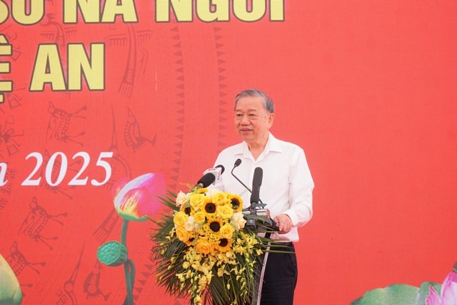 Tổng Bí thư Tô Lâm dự Lễ khởi công xây dựng Trường Phổ thông nội trú liên cấp TH và THCS Na Ngoi- Ảnh 3. Tổng Bí thư Tô Lâm dự Lễ khởi công xây dựng Trường Phổ thông nội trú liên cấp TH và THCS Na Ngoi- Ảnh 3.