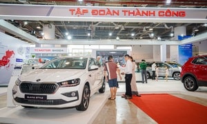 Xe Skoda hút khách tham quan tại triển lãm ở Quảng Ninh