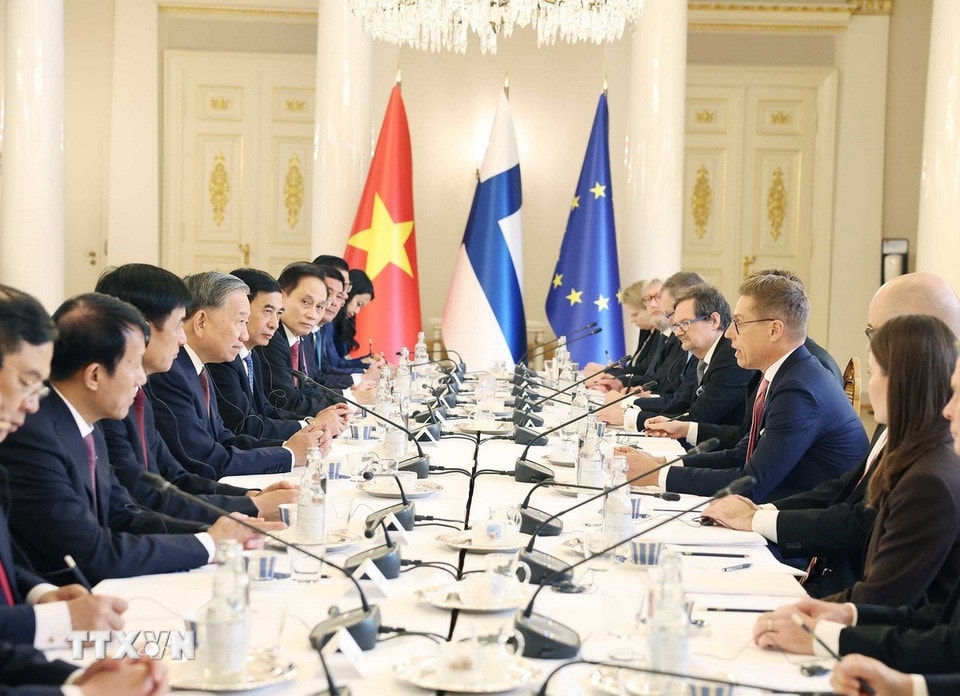 Tổng Bí thư Tô Lâm hội đàm với Tổng thống Cộng hòa Phần Lan Alexander Stubb- Ảnh 1. Tổng Bí thư Tô Lâm hội đàm với Tổng thống Cộng hòa Phần Lan Alexander Stubb- Ảnh 1.