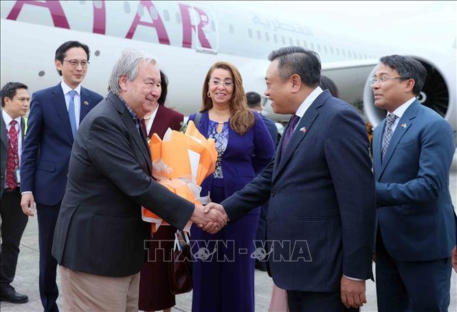 Tổng Thư ký Liên hợp quốc António Guterres bắt đầu thăm chính thức Việt Nam- Ảnh 1.