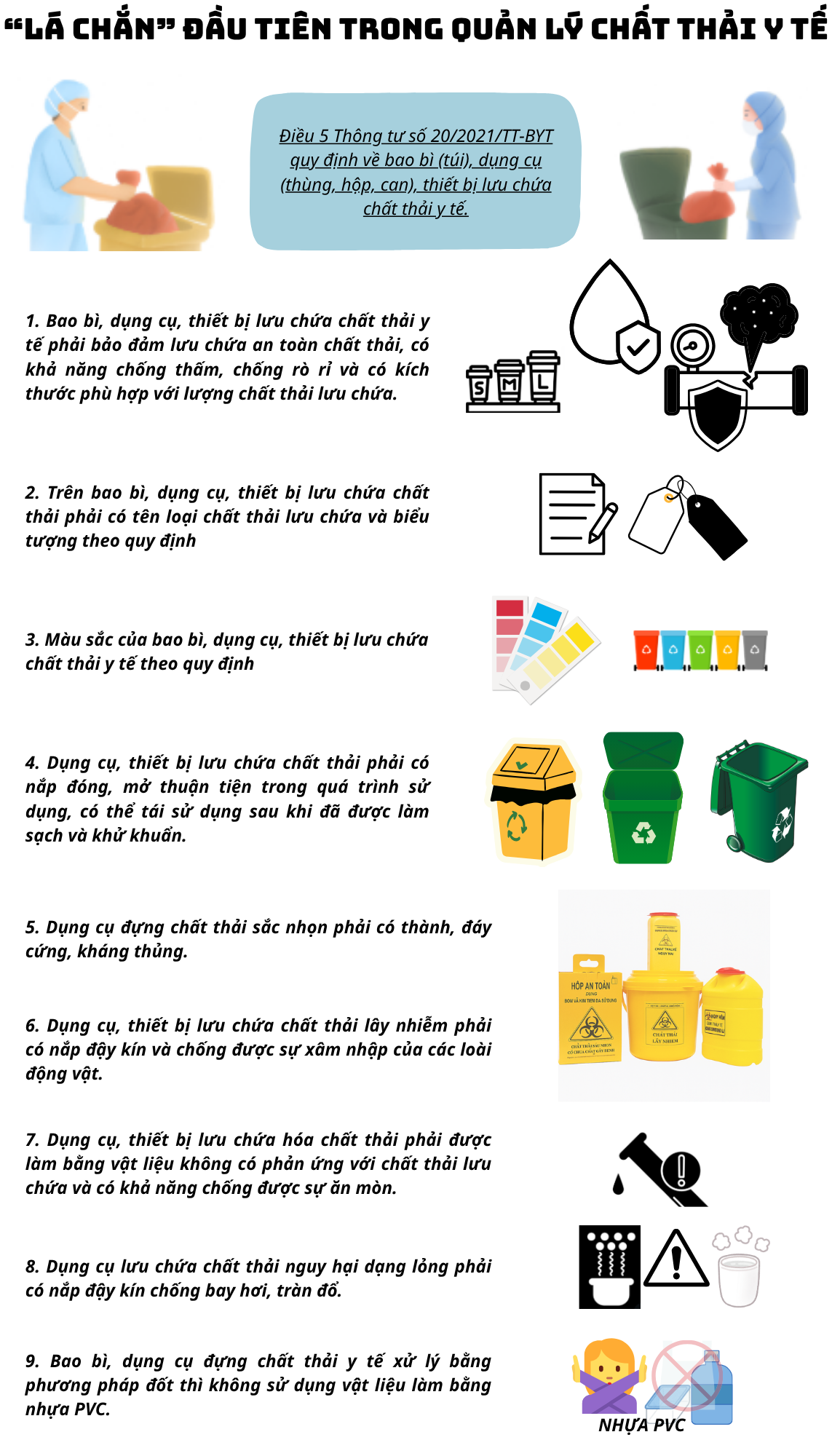 Infographic: Quy chuẩn an toàn đối với bao bì, dụng cụ chứa chất thải y tế- Ảnh 2. Infographic: Quy chuẩn an toàn đối với bao bì, dụng cụ chứa chất thải y tế- Ảnh 2.