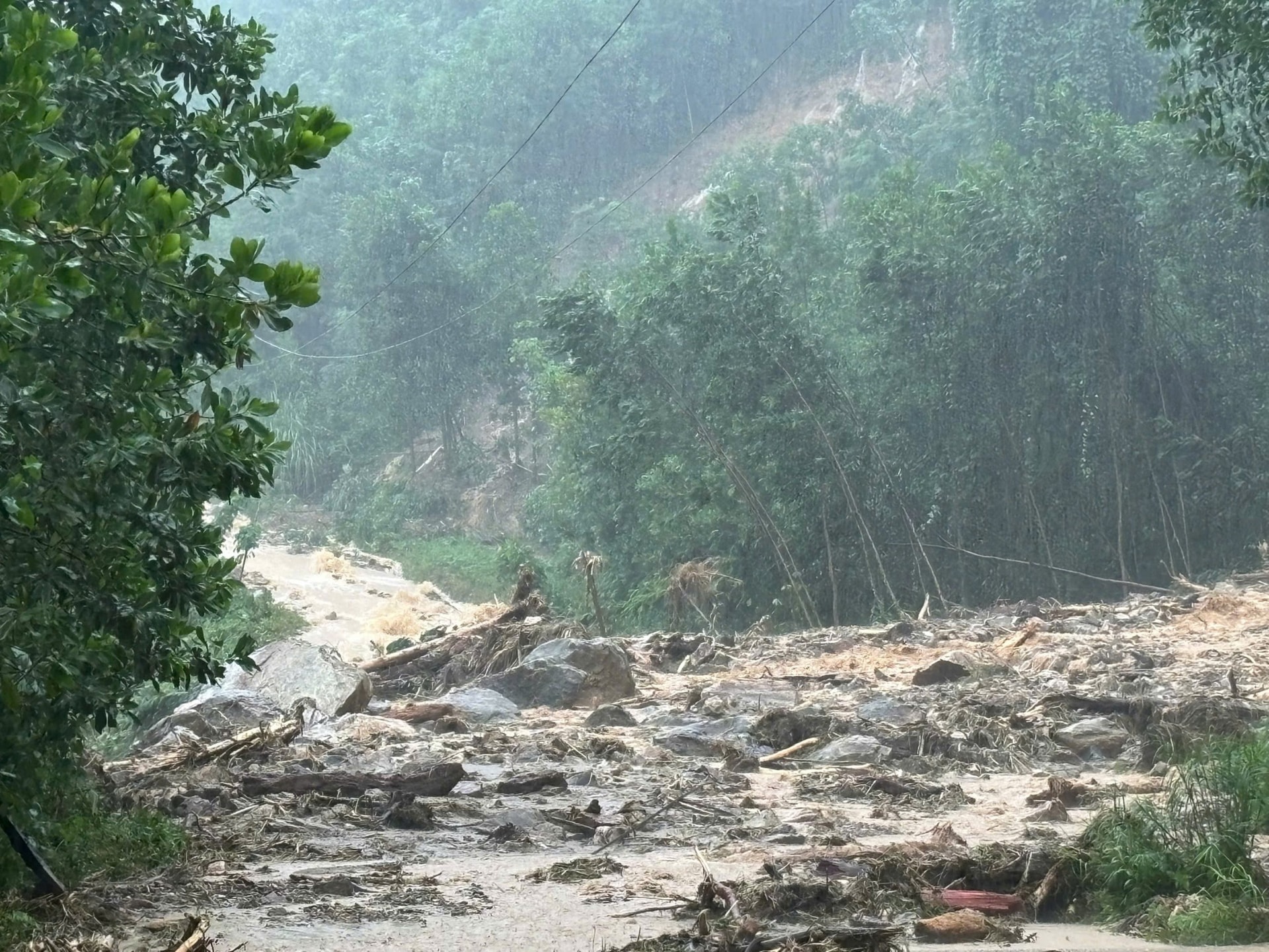 Đà Nẵng mưa xối xả gây sạt lở, nhà dân ngập sâu, nhiều tuyến đường tê liệt- Ảnh 4.