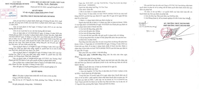 Công ty Cổ phần CNG Việt Nam bị phạt thuế- Ảnh 2.