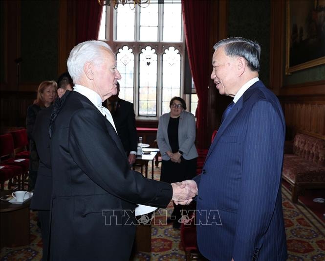 Tổng Bí thư Tô Lâm hội kiến Chủ tịch Thượng viện Anh John Mcfall- Ảnh 1.