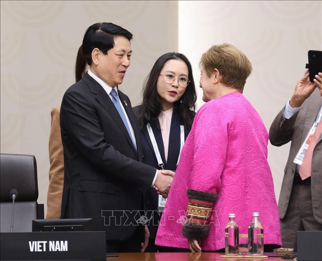 Chủ tịch nước Lương Cường dự Hội nghị Cấp cao APEC lần thứ 32- Ảnh 6.