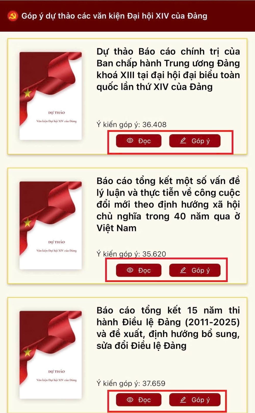 Hướng dẫn góp ý các dự thảo văn kiện trình Đại hội XIV của Đảng trên ứng dụng VNeID- Ảnh 2. Hướng dẫn góp ý các dự thảo văn kiện trình Đại hội XIV của Đảng trên ứng dụng VNeID- Ảnh 2.