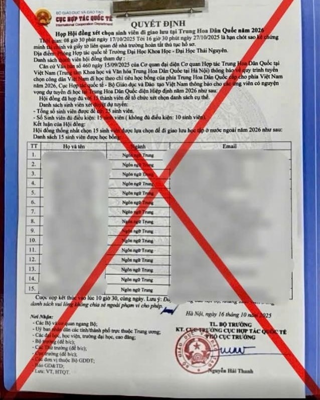 Lừa đảo qua thông tin học bổng du học 'Trung Hoa Dân quốc' năm 2026- Ảnh 1. Lừa đảo qua thông tin học bổng du học 'Trung Hoa Dân quốc' năm 2026- Ảnh 1.