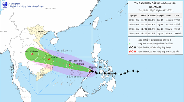 Bão số 13 đã vào Biển Đông, giật cấp 16, khu vực ven biển nước dâng cao đến 6m- Ảnh 2.