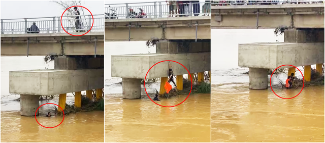 Tặng giấy khen cho chàng trai đu dây xuống dòng lũ dữ cứu người- Ảnh 2.