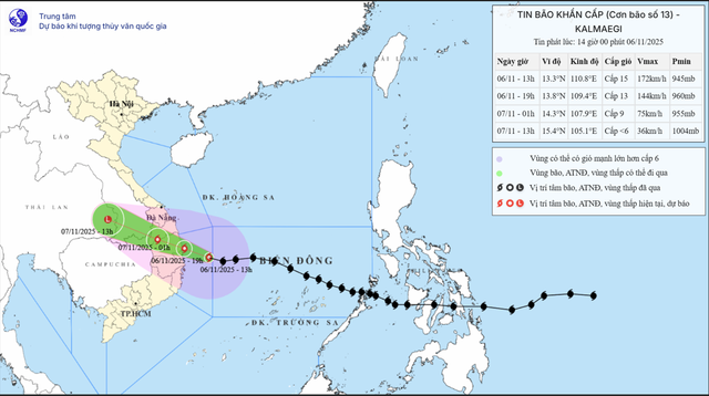 Bão số 13 tăng cấp khi gần bờ, đổ bộ Quảng Ngãi - Gia Lai vào chiều tối nay- Ảnh 2.