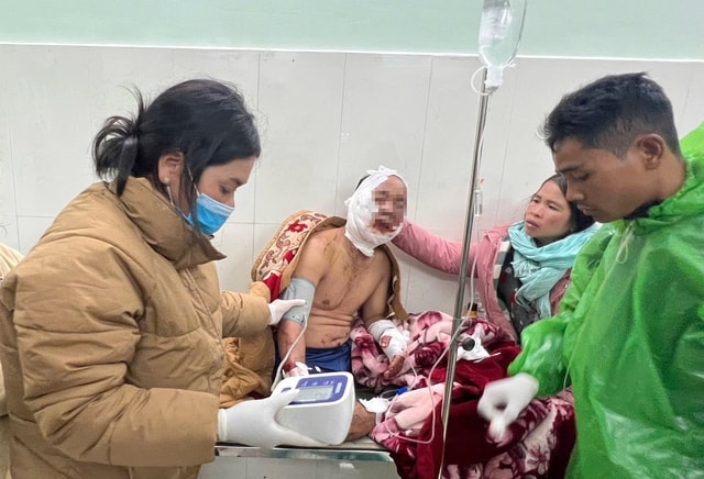 Trưởng thôn bị gấu rừng tấn công đã ổn định sức khoẻ- Ảnh 1. Trưởng thôn bị gấu rừng tấn công đã ổn định sức khoẻ- Ảnh 1.