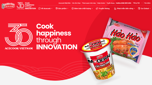 Acecook Việt Nam ra mắt website mới nhân dịp kỷ niệm 30 năm ngày bán hàng đầu tiên- Ảnh 2.