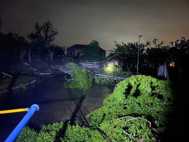 Lốc xoáy tàn phá trong đêm, nhà cửa tốc mái, cây cối đổ la liệt- Ảnh 1.