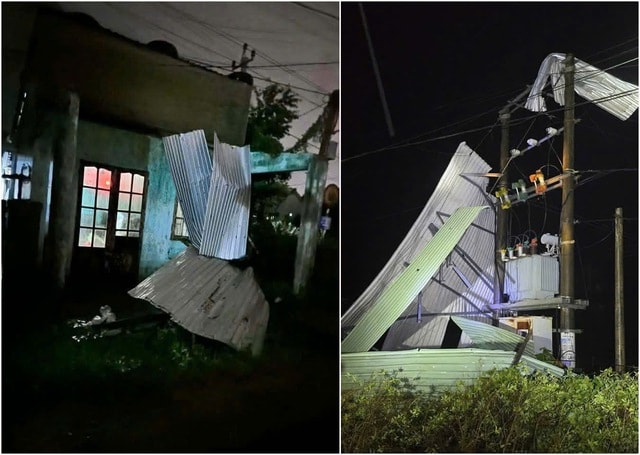Lốc xoáy tàn phá trong đêm, nhà cửa tốc mái, cây cối đổ la liệt- Ảnh 2.