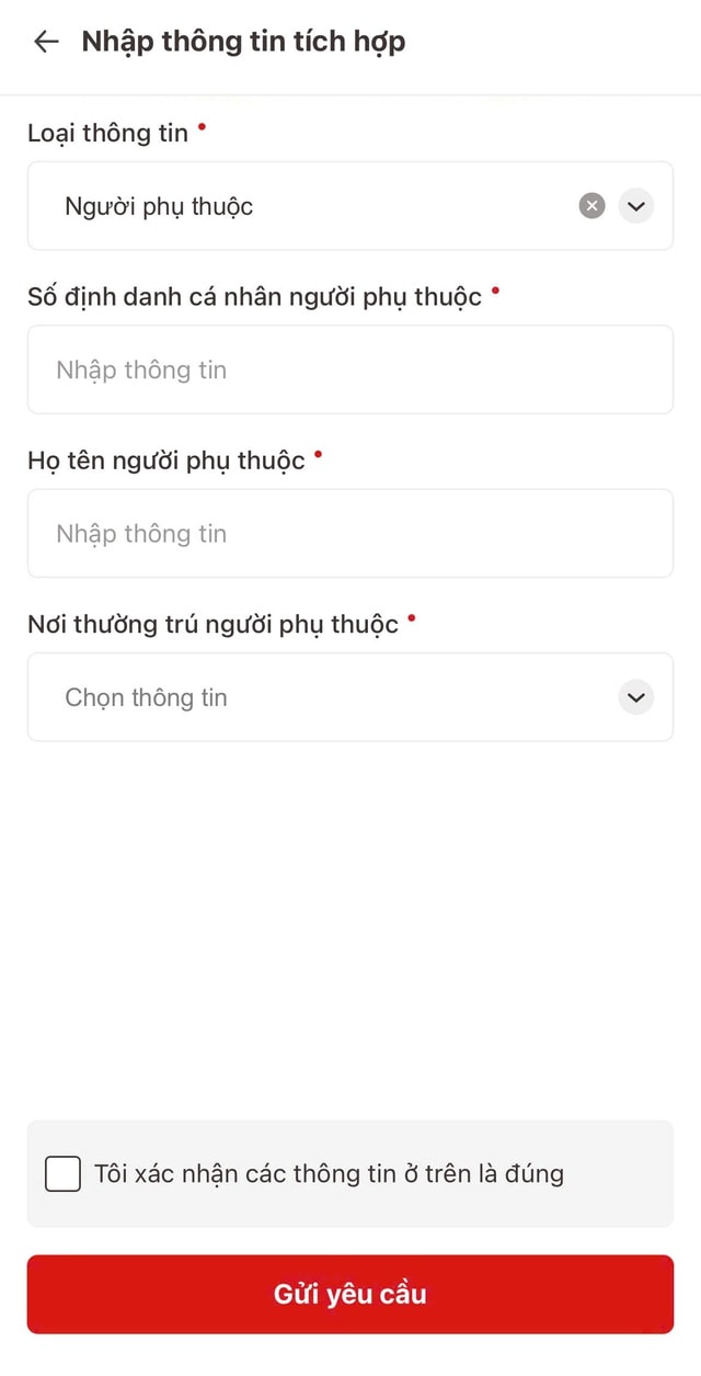 Cách tích hợp thông tin người phụ thuộc trên ứng dụng VNeID- Ảnh 3.