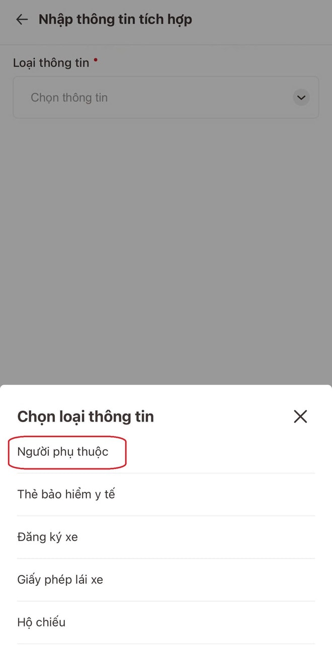 Cách tích hợp thông tin người phụ thuộc trên ứng dụng VNeID- Ảnh 2.