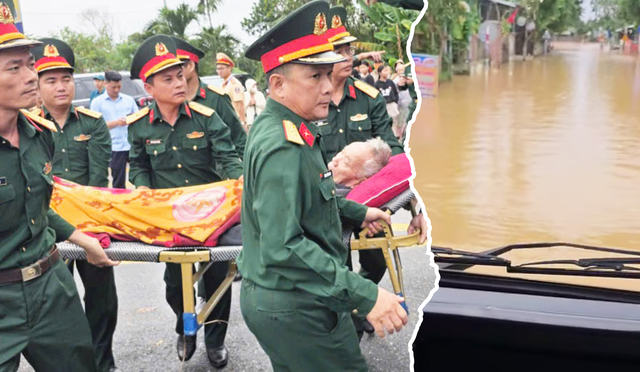 Tiếp cận khu vực bị lũ chia cắt đưa cụ ông nguy kịch đi cấp cứu- Ảnh 1.