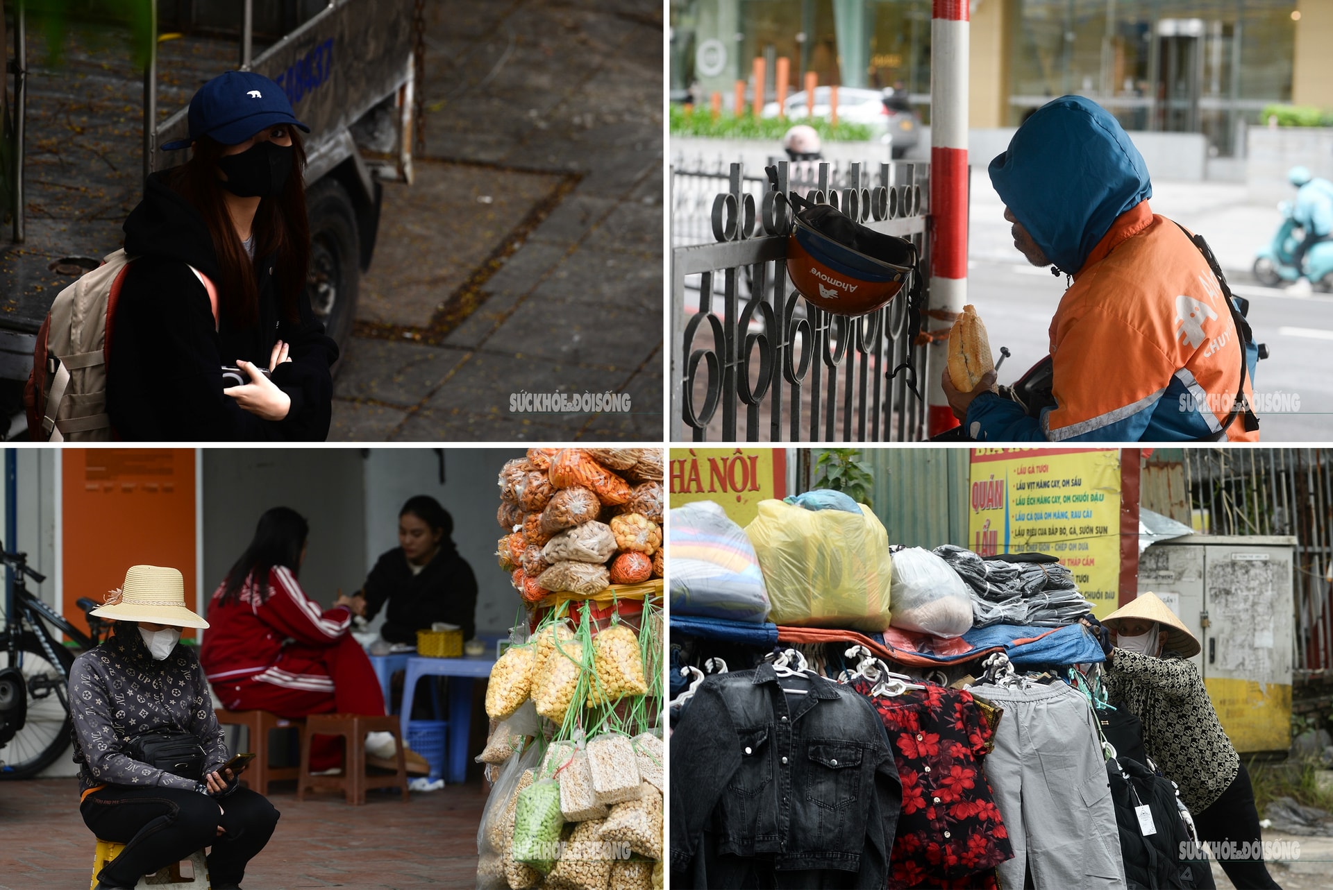 Gió mùa tràn về, người dân co ro xuống phố- Ảnh 1.