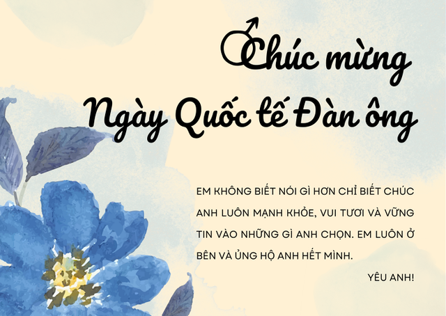 Những mẫu thiệp chúc mừng ngày Quốc tế Đàn ông 19/11 đẹp nhất 2025- Ảnh 22. Những mẫu thiệp chúc mừng ngày Quốc tế Đàn ông 19/11 đẹp nhất 2025- Ảnh 22.