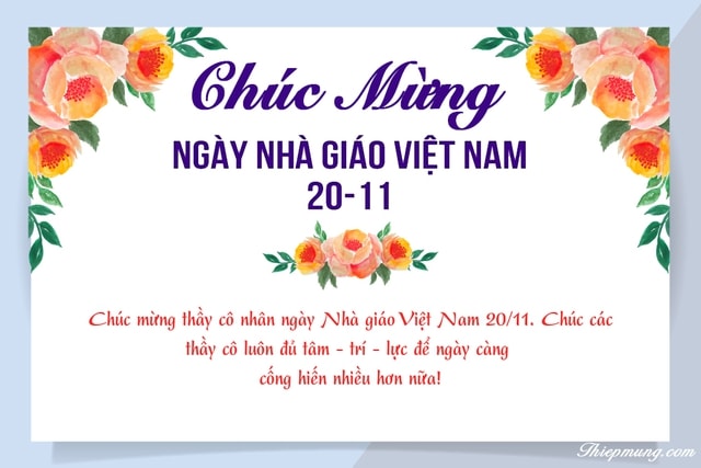 Những mẫu thiệp chúc mừng ngày Nhà giáo Việt Nam 20/11 đẹp nhất 2025- Ảnh 26.